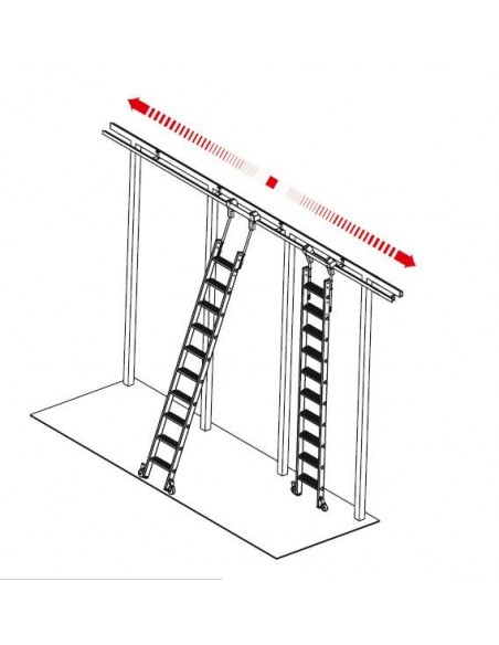 Krause Stabilo Lépcsőfokos Polclétra T-Vezetősínnel 13 Fokos