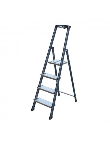 Krause Monto Securo Lépcsőfokos Állólétra, Eloxált 4 Fokos