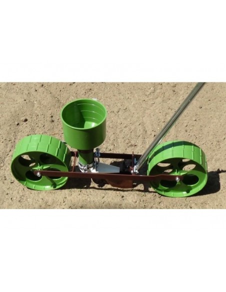 R4 Mini Farmer Rezgőnyelves Vetőgép, sorkerekes nyéllel