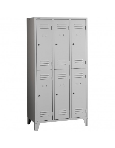 metaloBox PROJECT 3/6 Rövidajtós öltözőszekrény 6 rekeszes