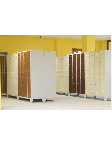metaloBox PROJECT 4/8 Rövidajtós öltözőszekrény 8 rekeszes