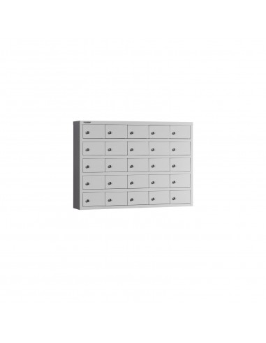 metaloBox BOX 5/25 NEW Fali kisrekeszes értékmegőrző szekrény 25 rekeszes