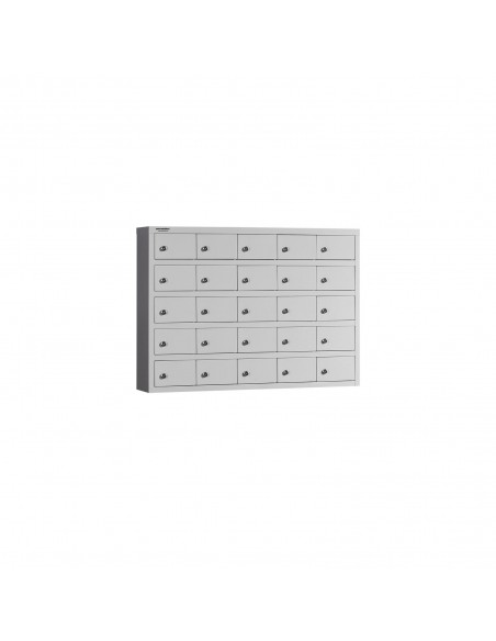 metaloBox BOX 5/25 NEW Fali kisrekeszes értékmegőrző szekrény 25 rekeszes