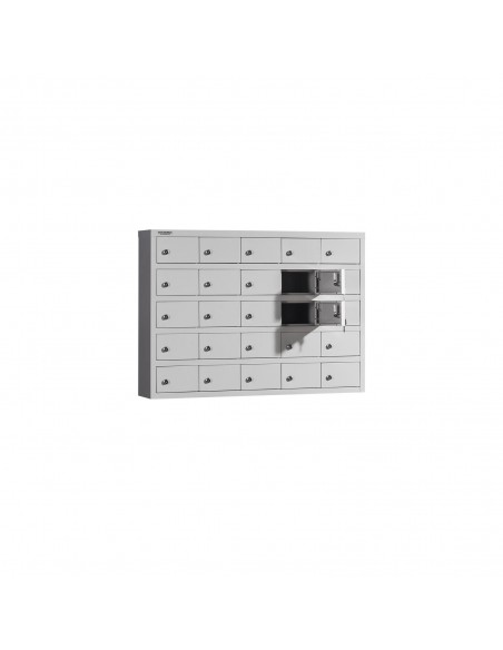 metaloBox BOX 5/25 NEW Fali kisrekeszes értékmegőrző szekrény 25 rekeszes
